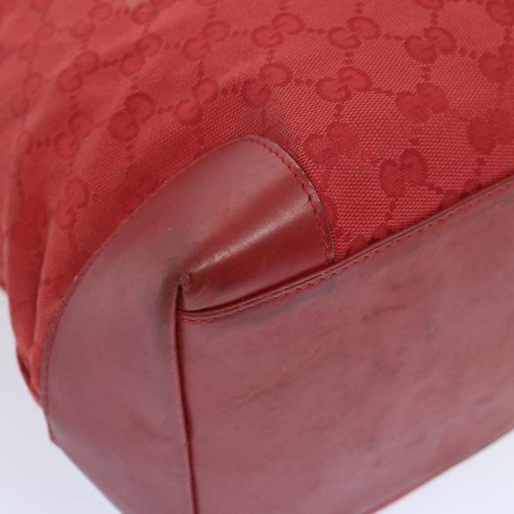 GUCCI GG Canvas Hand Bag Red 002 1093 Auth bs12270 - Picture 10 of 16